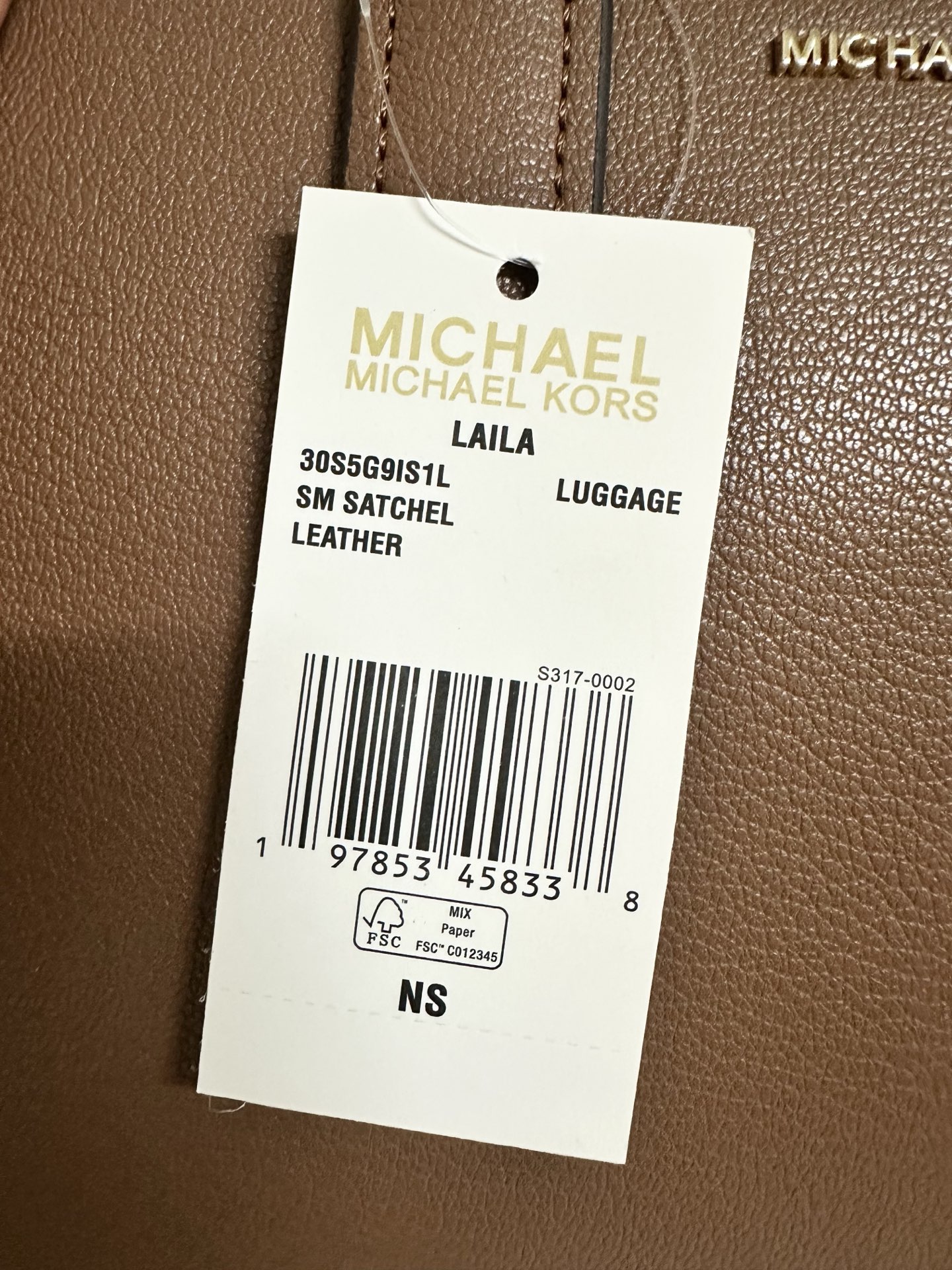 Michael Kors MK Laila 女士小号手提包斜挎包 橡果棕