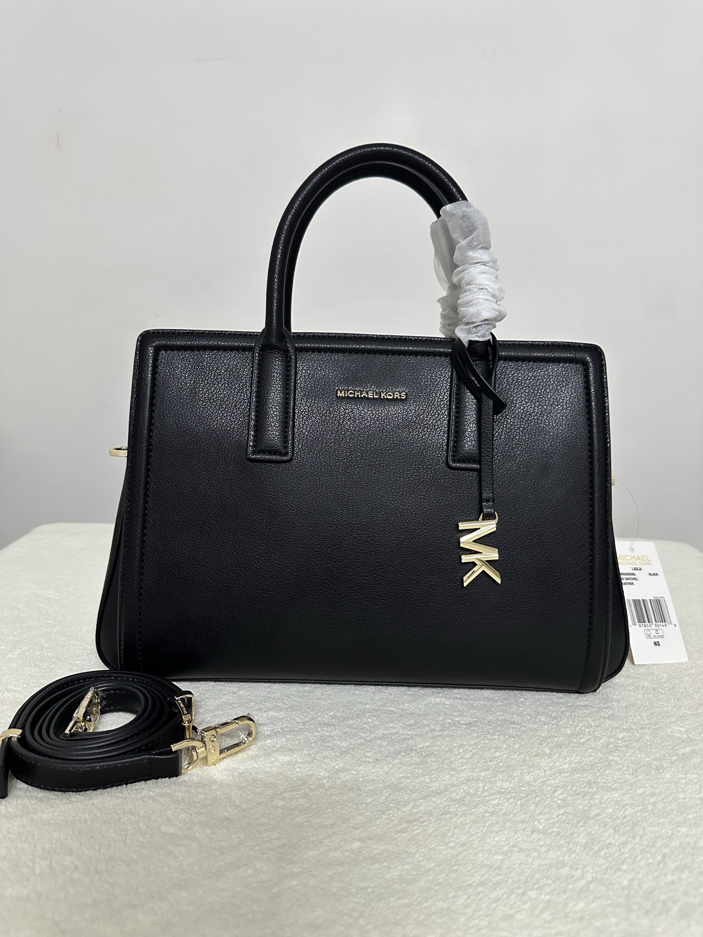 Michael Kors MK Laila 女士手提包斜挎包 黑色
