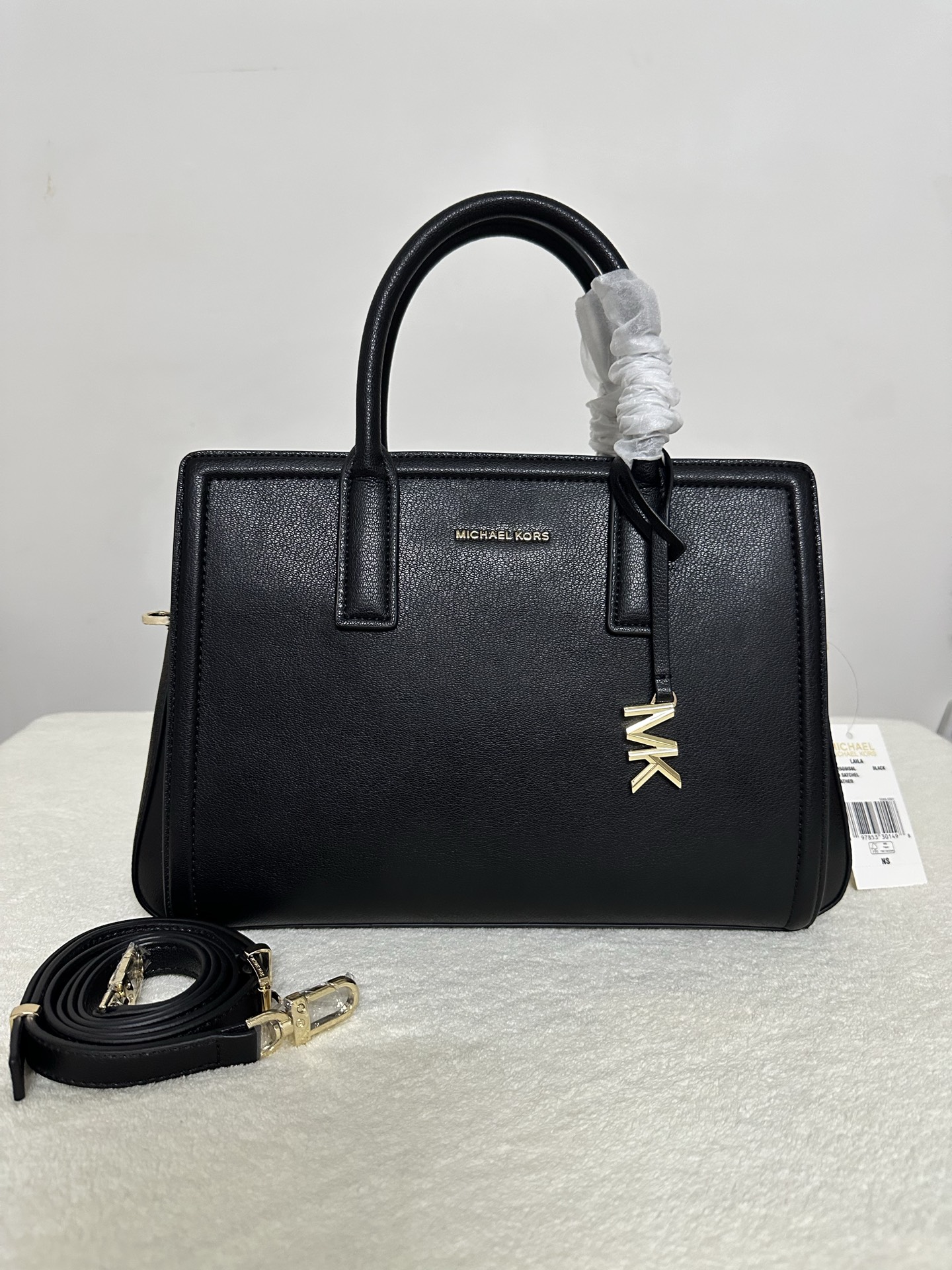 Michael Kors MK Laila 女士手提包斜挎包 黑色