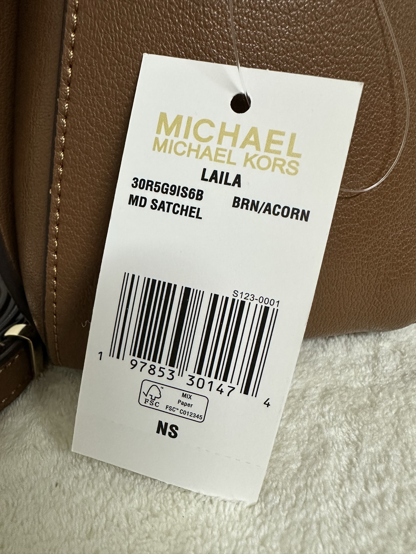 Michael Kors MK Laila 女士手提包斜挎包 ，啡拼棕