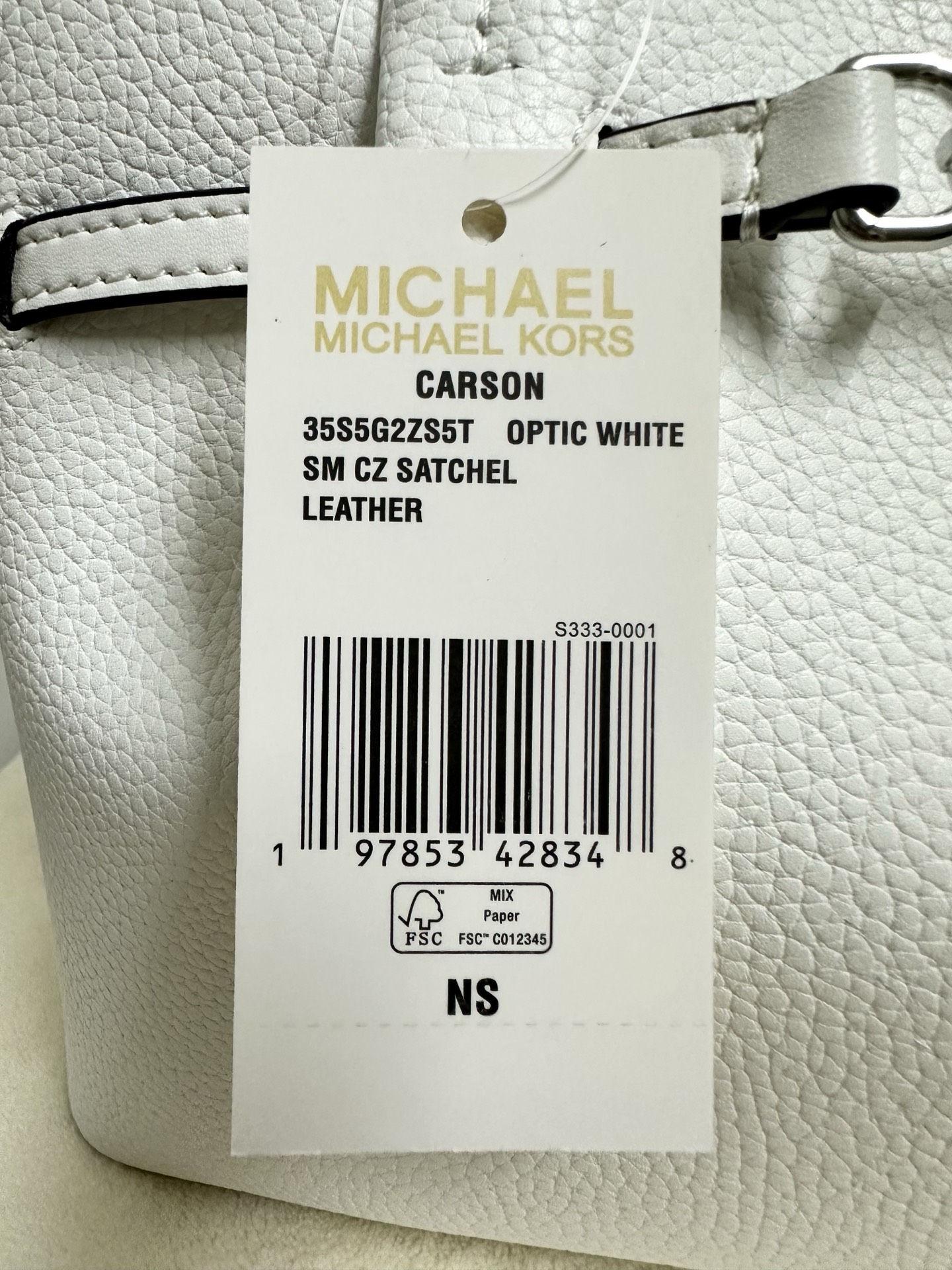 Michael Kors MK Carson 女士小号马衔扣手提包斜挎包橡果棕