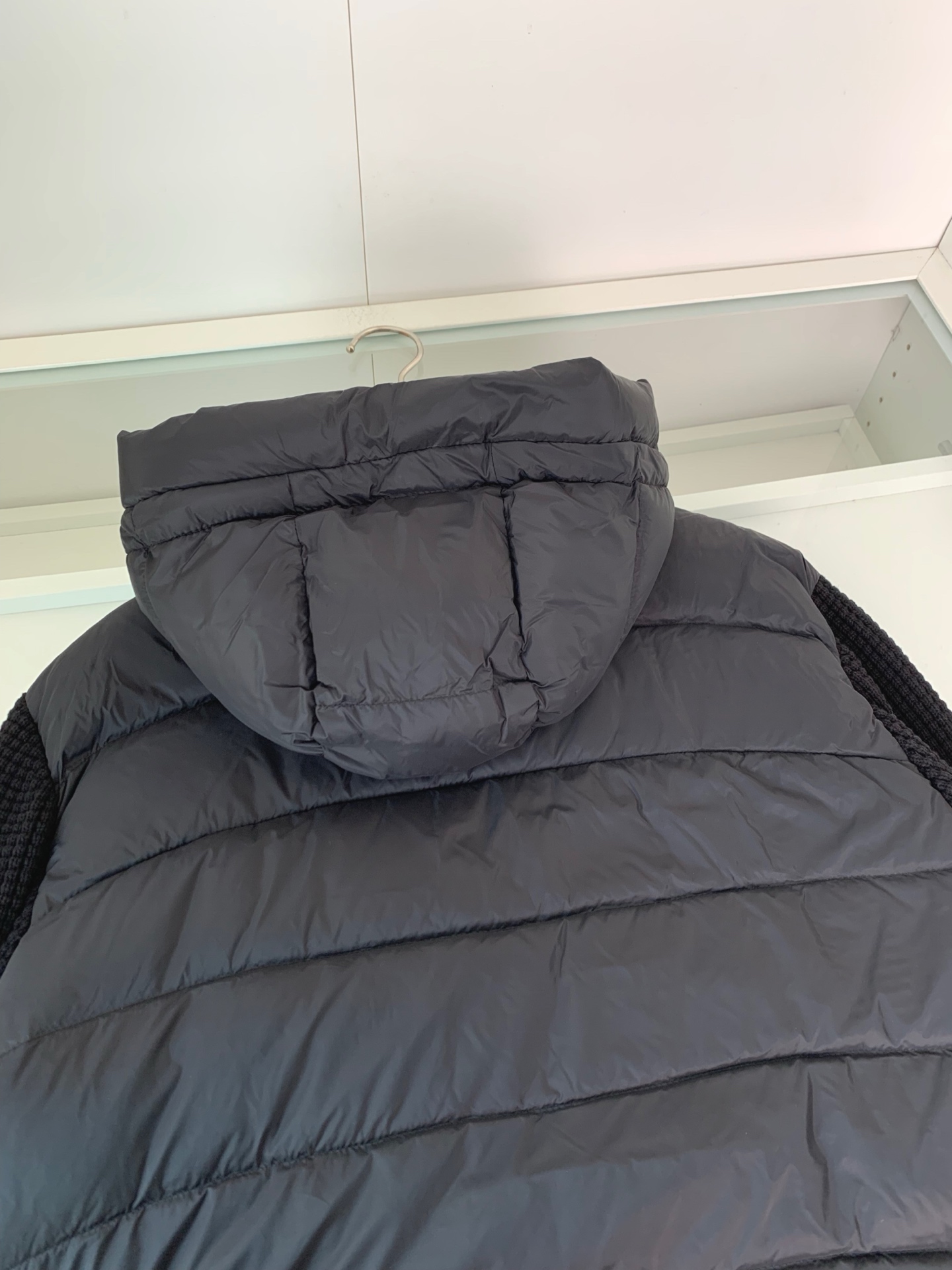 ，2025秋冬新款针织拼接羽绒连帽休闲外套！秋冬非常实穿的一款！羽绒与羊毛的碰撞！有着细节质感 不管单穿