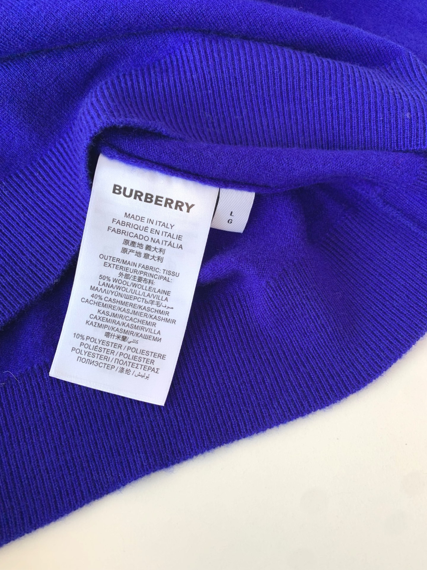 意大利代工厂出品！B家官网秋冬男士轻奢战马刺绣徽标羊绒针织衫/羊毛圆领针织毛衣。意大利客供 聚酯纤维混纺