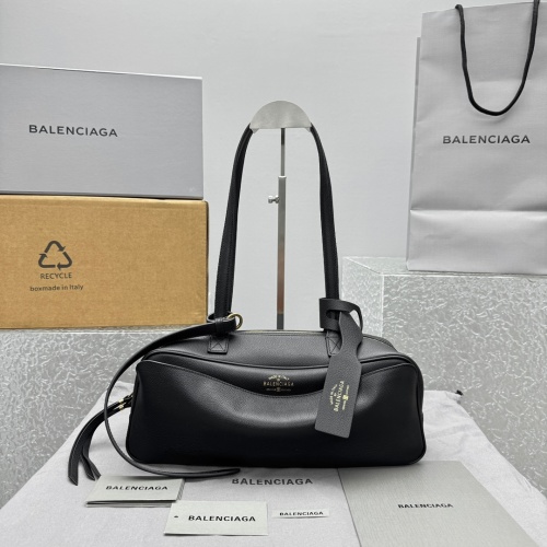 Balenciaga Carrie Bowling Bag - Small Black Leather Designer Handbag 1 Balenciaga Carrie Bowling Bag - Small Black Leather Designer Handbag