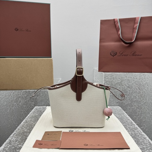 Loro Piana Bonbin Basket Bag: Chic Canvas & Leather Tote for Spring/Summer 1 Loro Piana Bonbin Basket Bag: Chic Canvas & Leather Tote for Spring/Summer