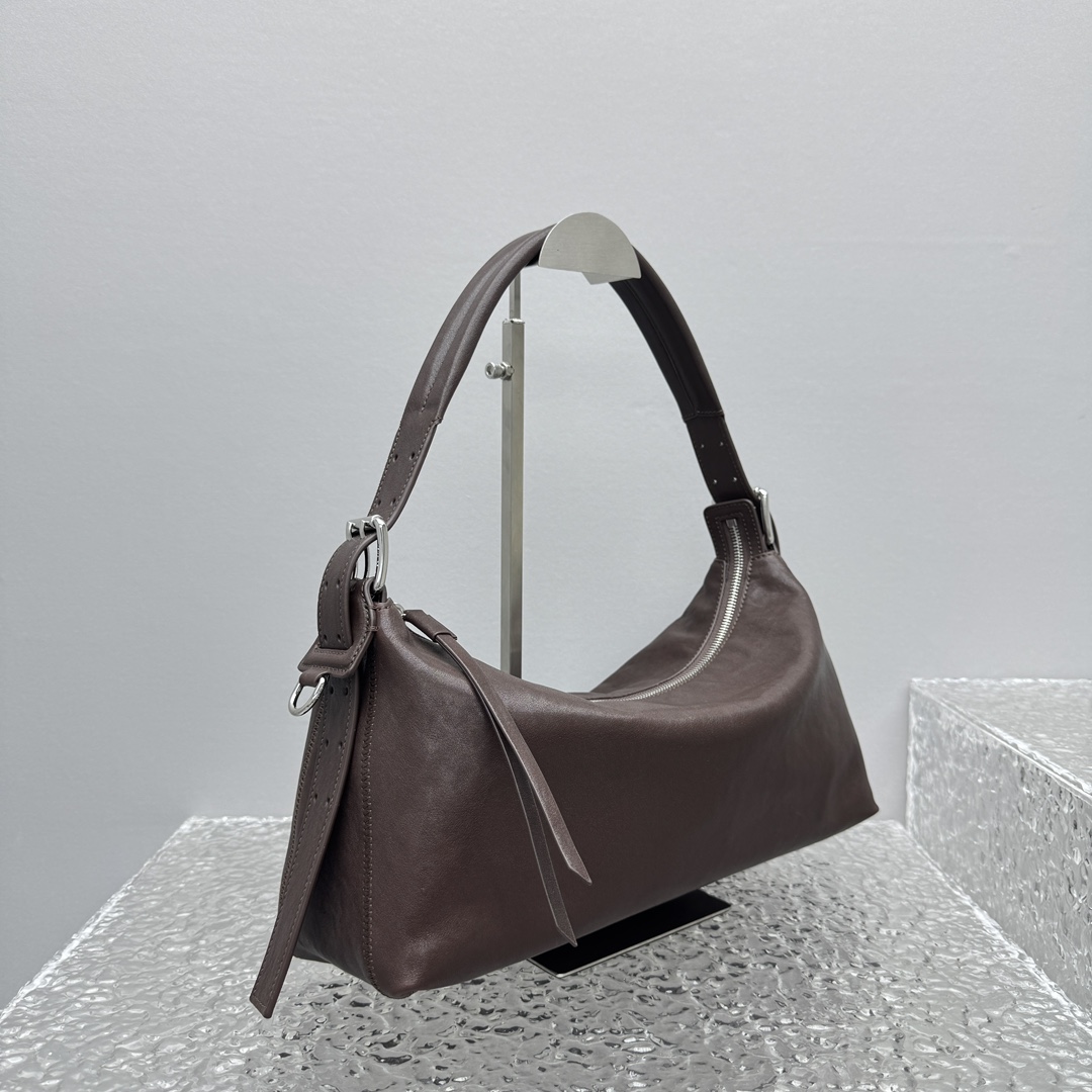 Lemaire Belted Baguette Brown Leather Shoulder Bag - Compact and Elegant 4 i1753867125 1351 5