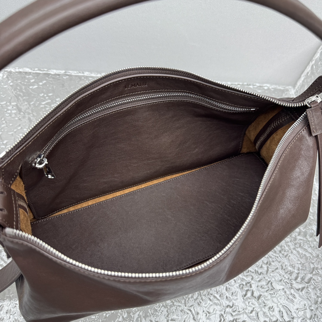 Lemaire Belted Baguette Brown Leather Shoulder Bag - Compact and Elegant 9 i1753867125 2715 2