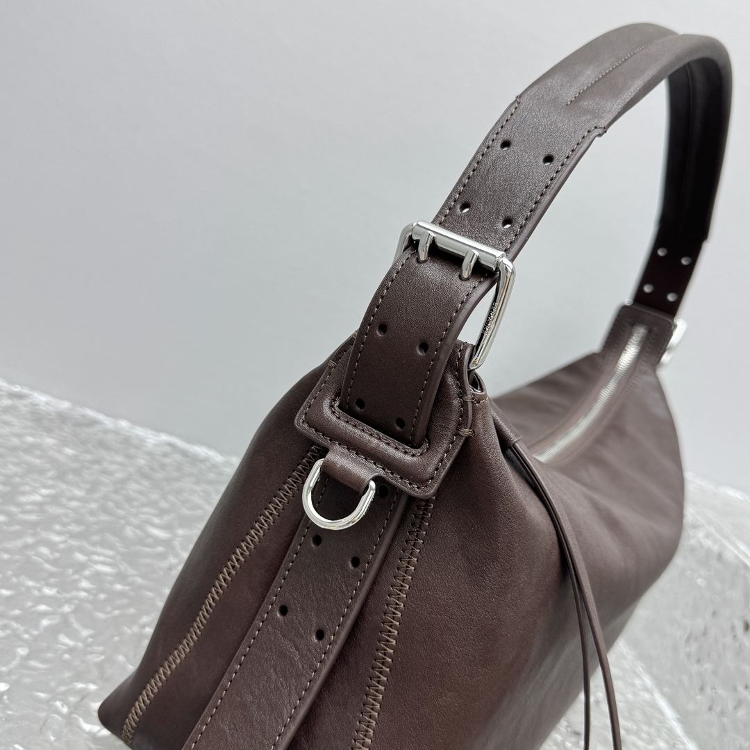 Lemaire Belted Baguette Brown Leather Shoulder Bag - Compact and Elegant 8 i1753867125 4849 1