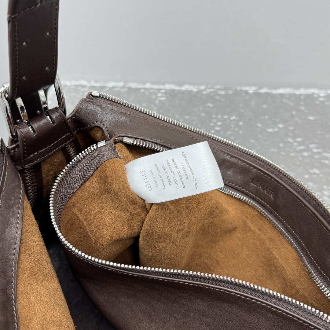Lemaire Belted Baguette Brown Leather Shoulder Bag - Compact and Elegant 10 i1753867125 7059 3