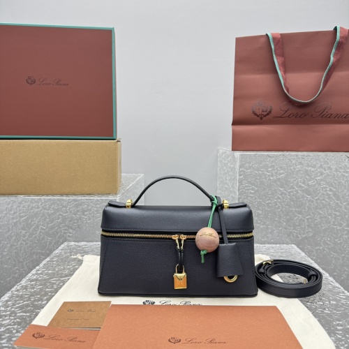 Loro Piana Extra Bag L23: Navy Blue Leather Satchel Handbag 1 Loro Piana Extra Bag L23: Navy Blue Leather Satchel Handbag