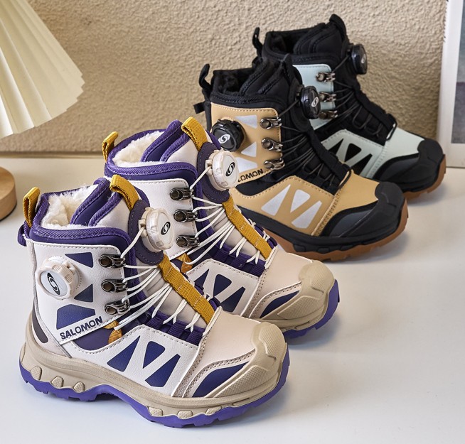 图片[8]-调萨络蒙旋转扣滑雪鞋BOA户外加绒雪地靴26-37 BOA户外骑行保暖靴多功能远足靴登山鞋加绒款雪地靴🛵-选品中心