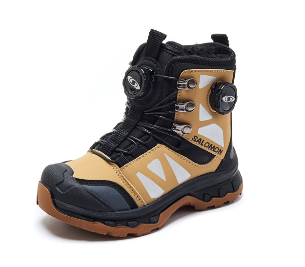 调萨络蒙旋转扣滑雪鞋BOA户外加绒雪地靴26-37 BOA户外骑行保暖靴多功能远足靴登山鞋加绒款雪地靴🛵-选品中心