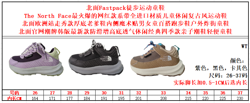 P304 Fastpack Sneakers: Imported Materials for Children’s Leisure, North Face Style