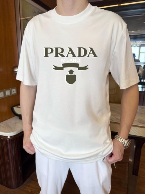 Prada Milano Logo Print Short Sleeve T-Shirt - Classic & Comfortable 1 Prada Milano Logo Print Short Sleeve T-Shirt - Classic & Comfortable