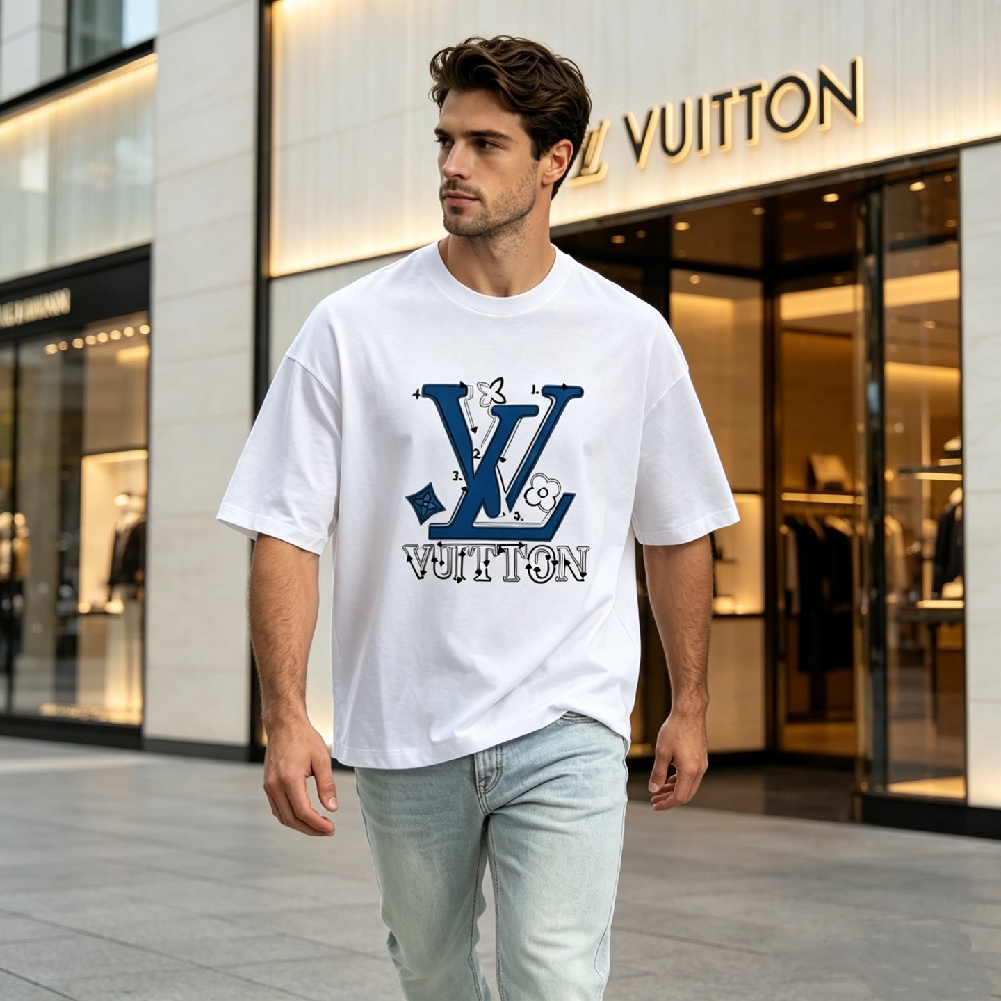 NO:908706,Louis Vuitton Lv high version top product 2026 spring and summer new debut counter latest short-sleeved round neck T-shirt high-end custom design avant-garde fashion!  The brand logo is embossed with ink drop-dyeing technology. High-end customized 280g double sand pure cotton fabric. Soft to the touch. Comfortable to wear. Exquisite stitching at the counter level. Fine workmanship. The upper body effect is incomparably handsome!  A must-have item for men and women alike!  Size M～XXXL, place an order and state your height and weight. Maximum wearing capacity is 200 pounds, black and white, louis vuitton, louis vuitton, T-shirt, tees, t-shirt,19860909路易威登Lv 高版本顶级货品2026春夏新款首发专柜最新款短袖圆领T恤 高端订制 设计前卫时尚！品牌logo釆用水墨滴染工艺 高端定制280克双沙纯棉面料.手感柔软.穿着舒适.专柜级别精致车线.做工精细.上身效果无敌帅气！男女同款情侣必备单品！码数M～XXXL下单报身高体重 最大穿200斤,黑白,,louis vuitton,louis vuitton,T-shirt,tees，t-shirt,,Men's clothing