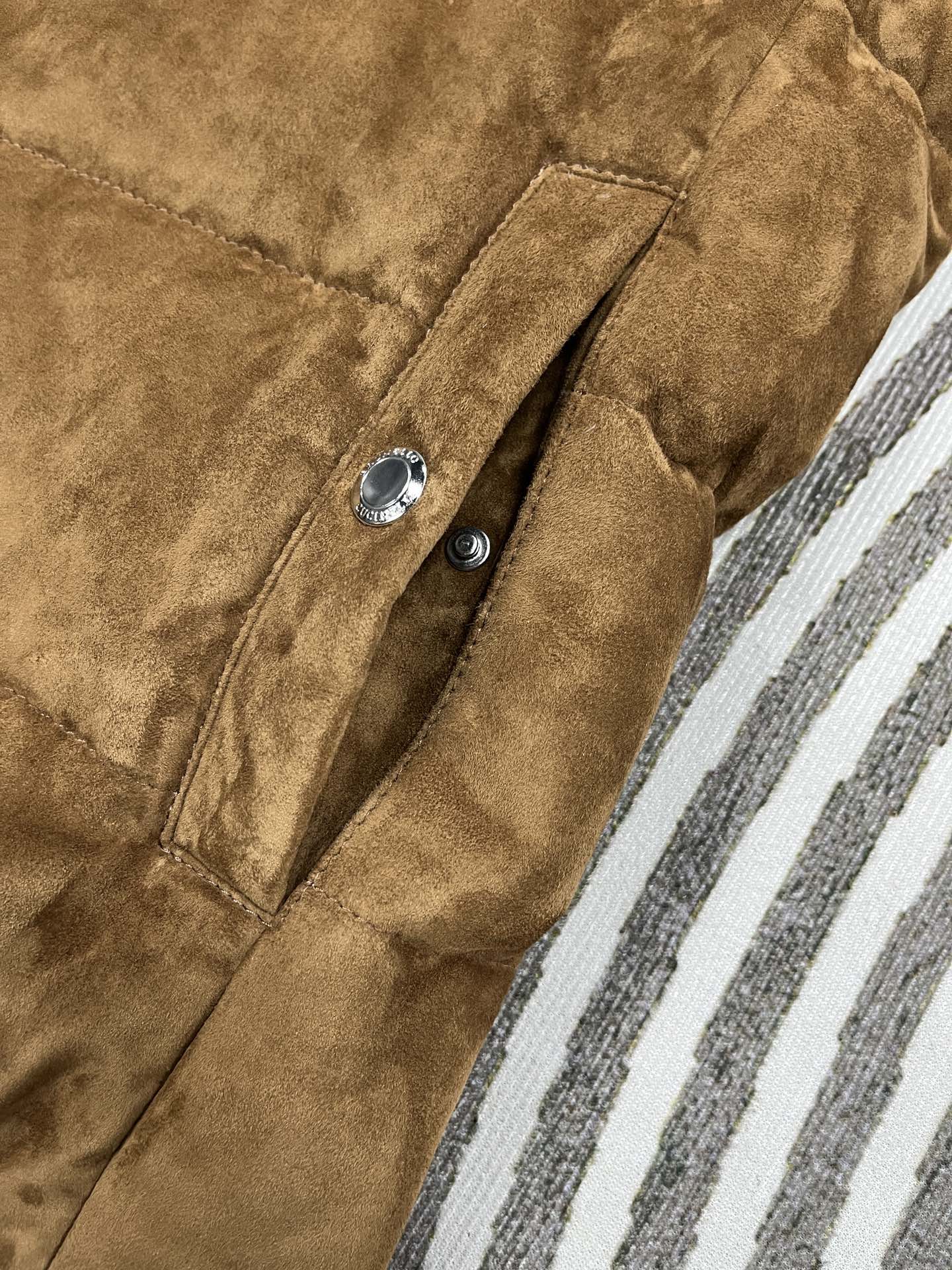 Brunello Cucinelli Suede Goose Down Padded Vest With Horn Button Fastening 6 i1733809943 8706 2