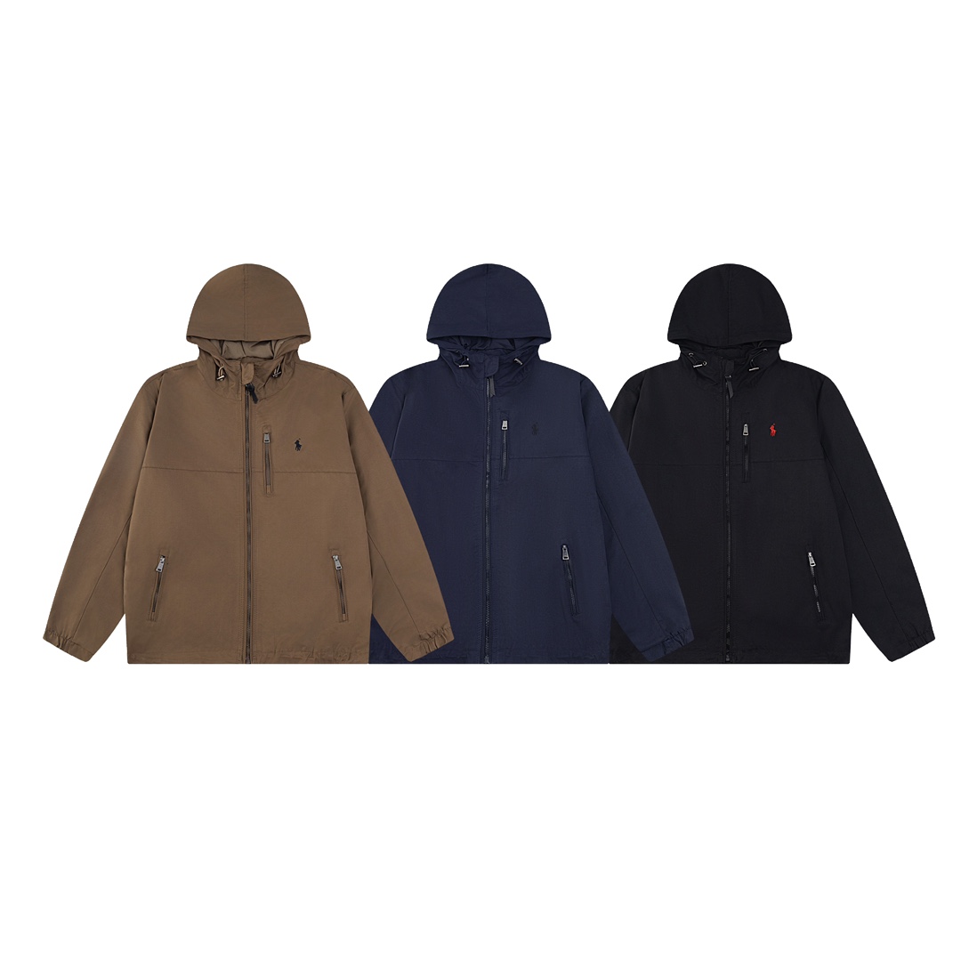 F-H Ralph Lauren Spring Wind Jacket with Waterproof Properties and Multipurpose Pockets - 图片 1
