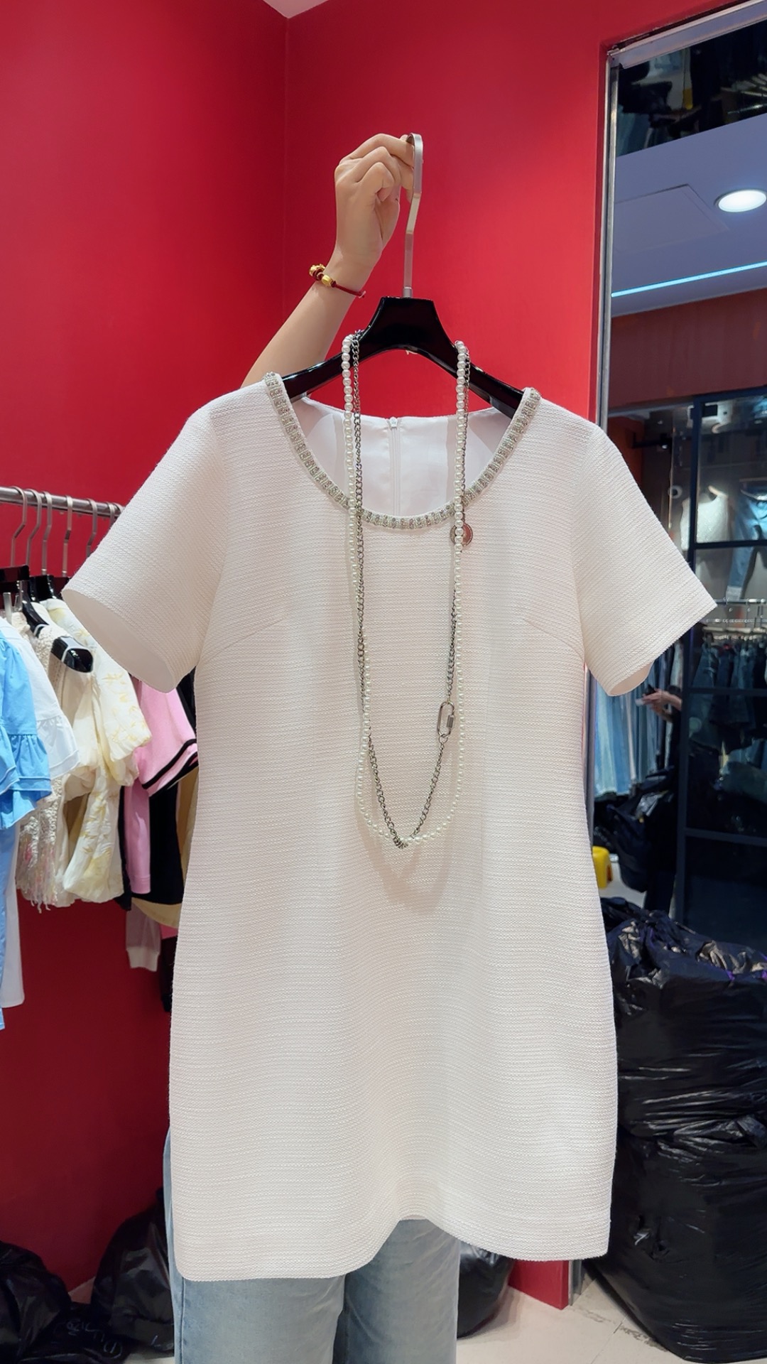 Chanel Handmade Beaded Lace Dress - Elegant & Comfortable Fit 2 i1748853850 4933 1