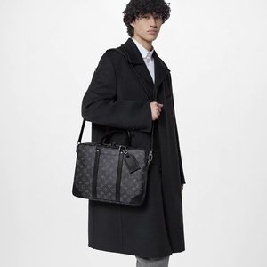 Best Replica New Style Louis Vuitton Bags Briefcase Black Monogram Canvas m46457