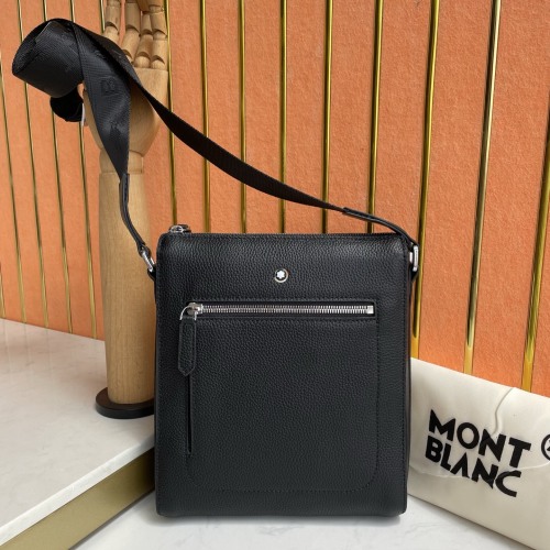Montblanc Black Leather Small Messenger Bag MB1306, 21 x 24 x 7cm 1 Montblanc Black Leather Small Messenger Bag MB1306, 21 x 24 x 7cm