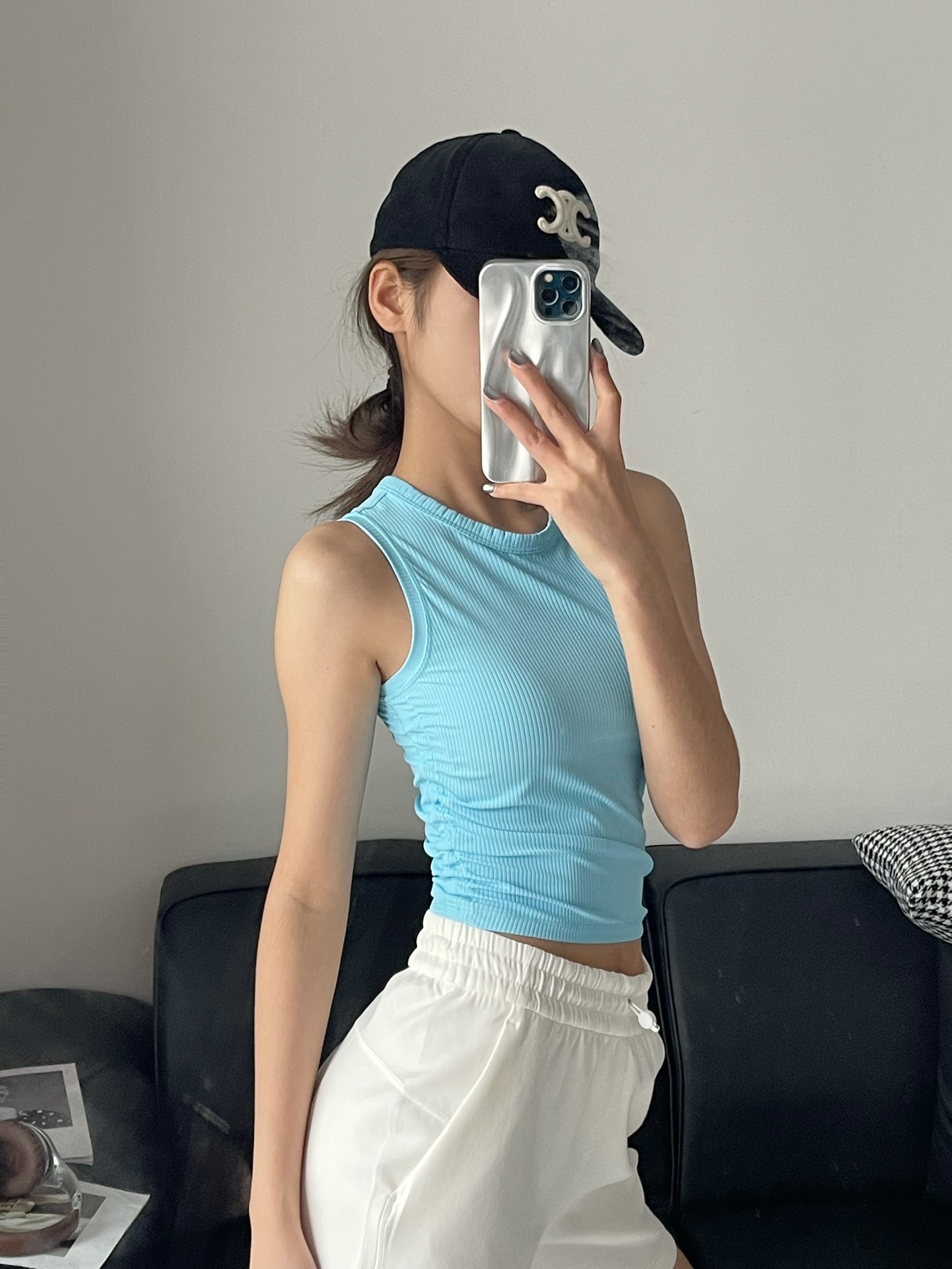 Lululemon tank yoga light blue