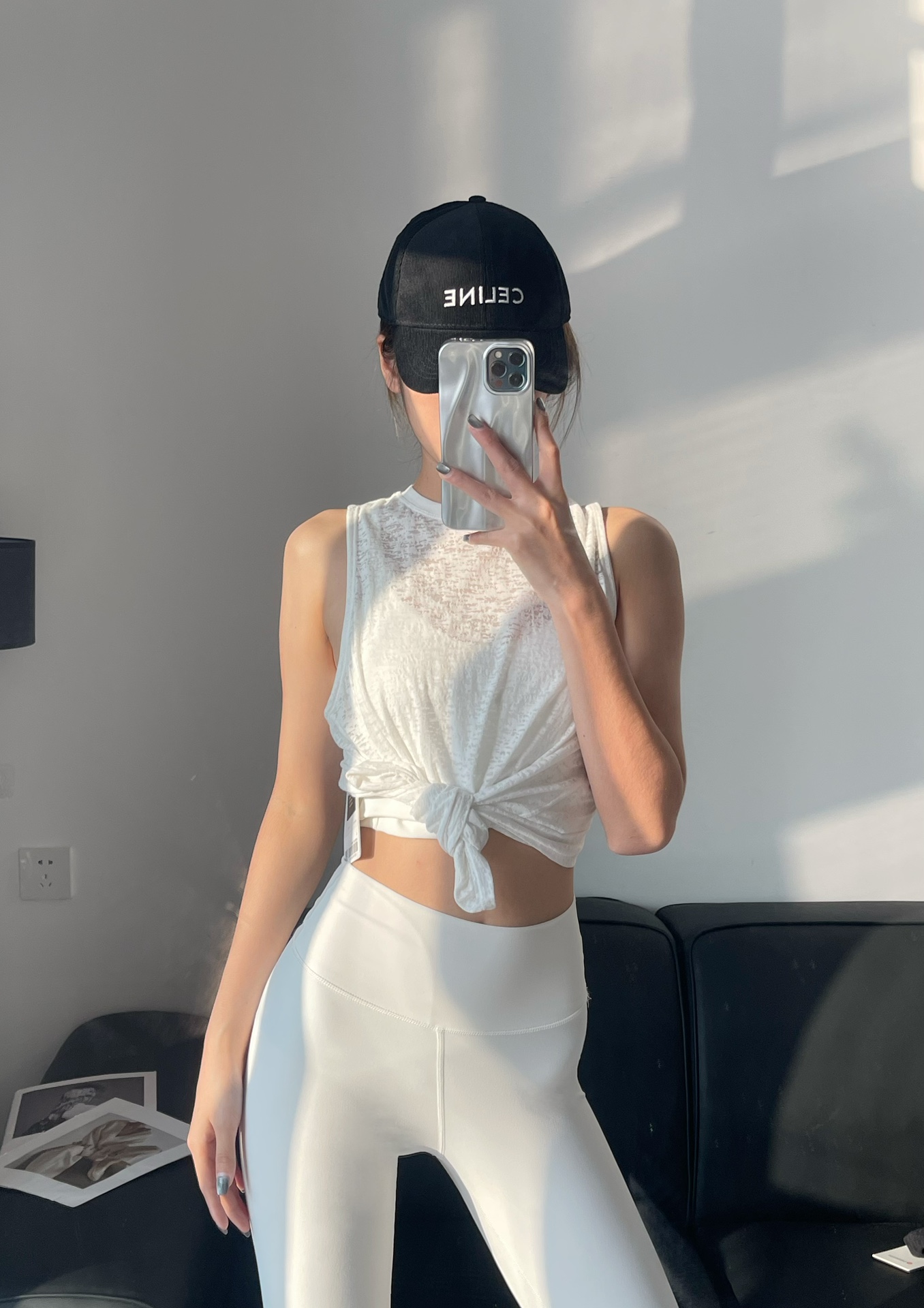 Lululemon tank studio white yoga