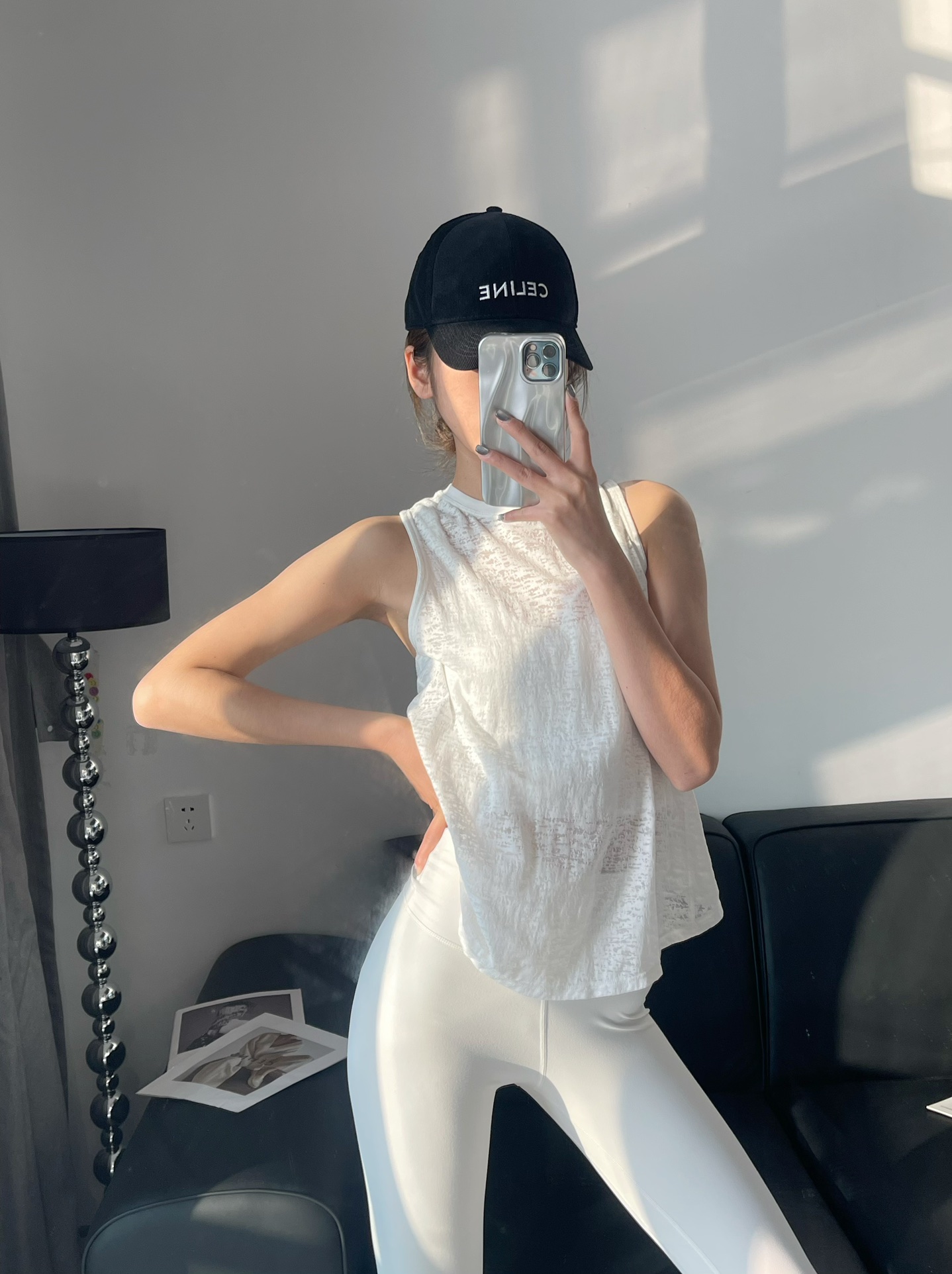Lululemon tank studio white yoga