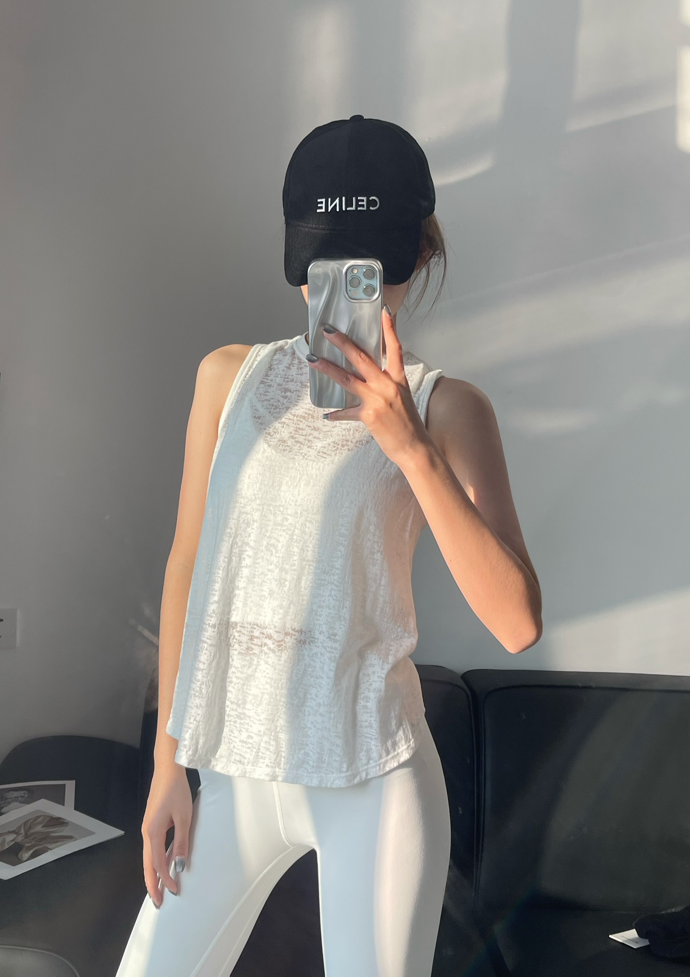 Lululemon tank studio white yoga