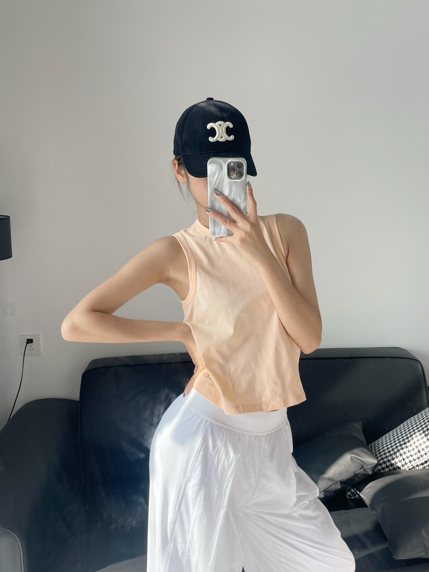 Lululemon tank lounge peach yoga