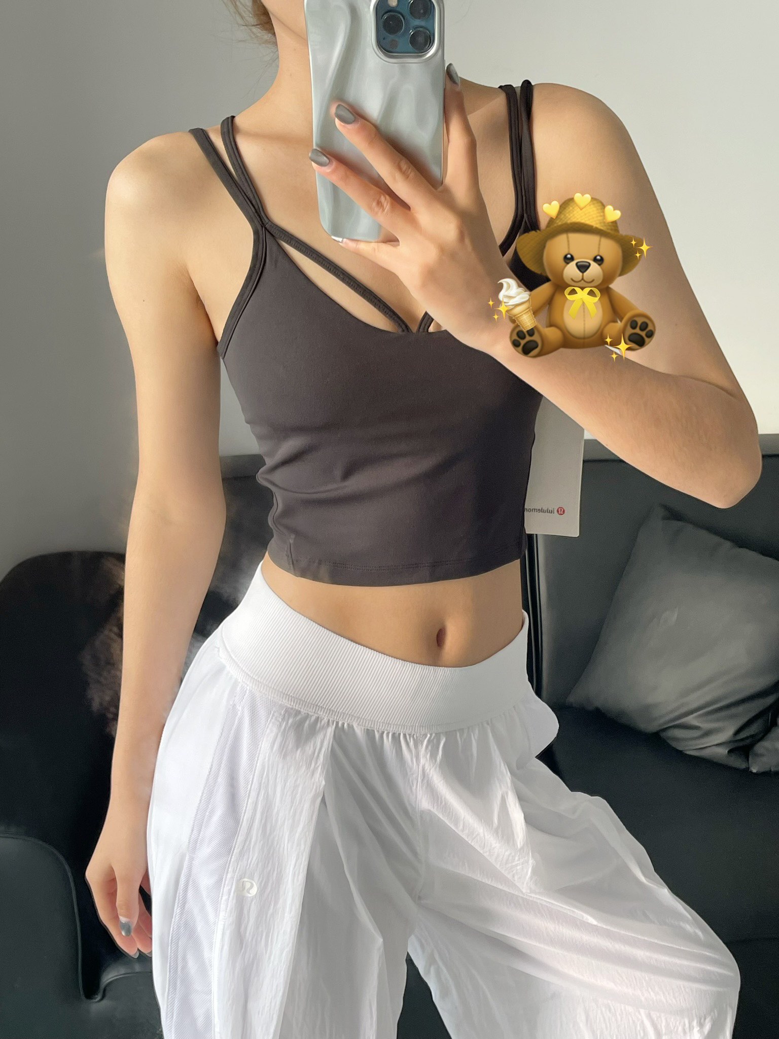 Lululemon tank studio black yoga