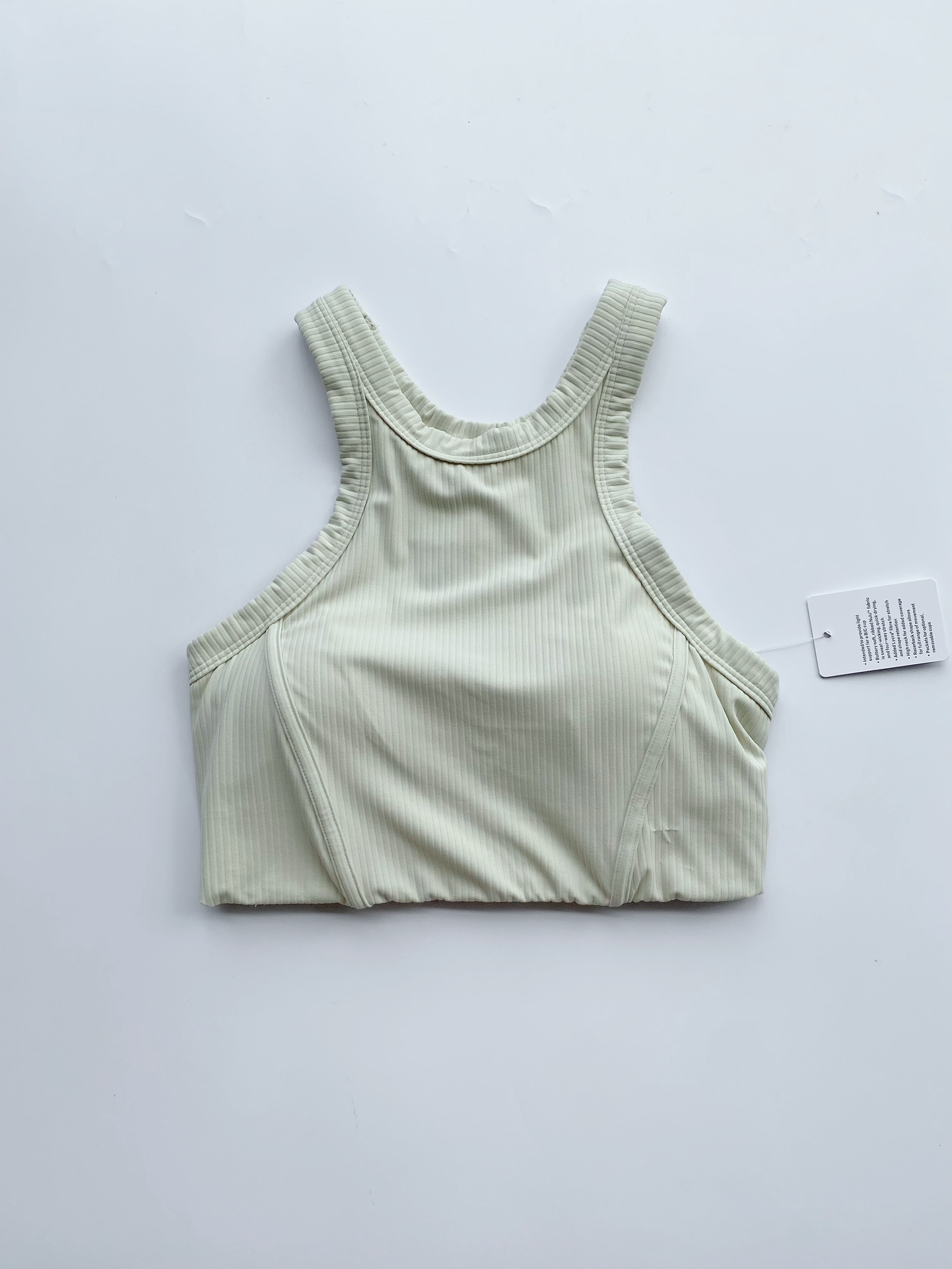 Lululemon Ribbed Nulu sports bra yoga light beige