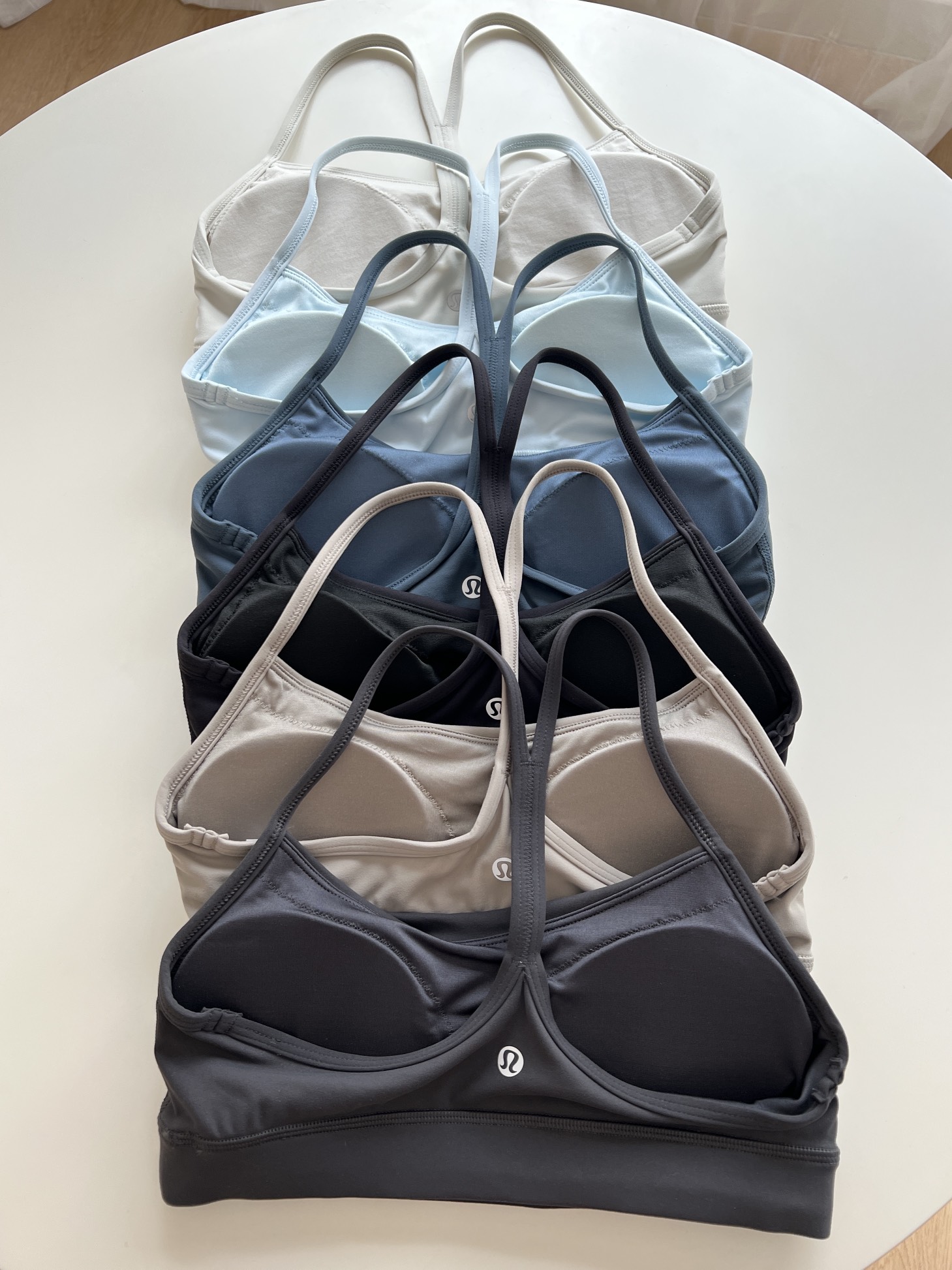 Lululemon Flow Y Nulu sports bra yoga iron blue