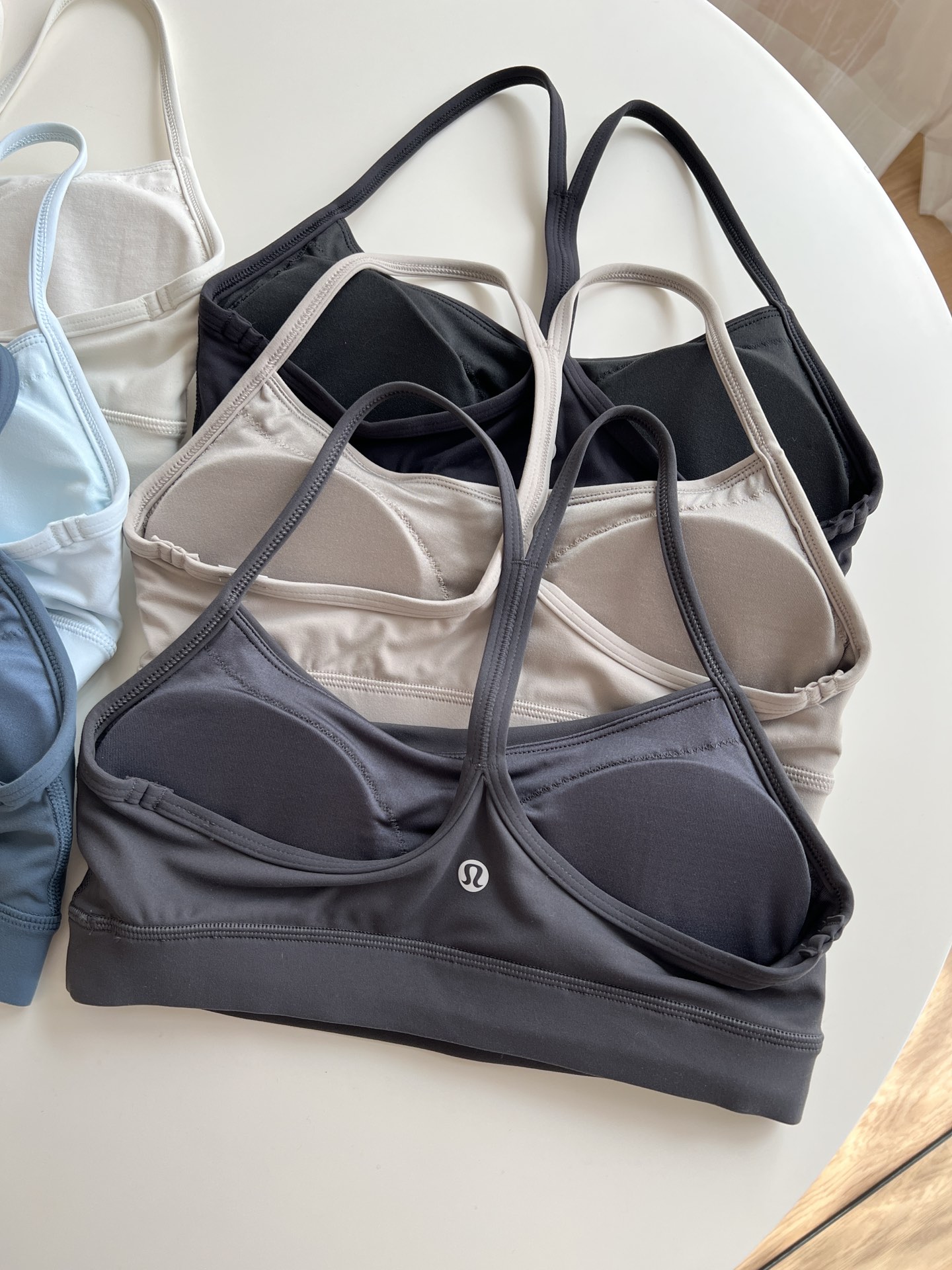 Lululemon Flow Y Nulu sports bra yoga iron blue