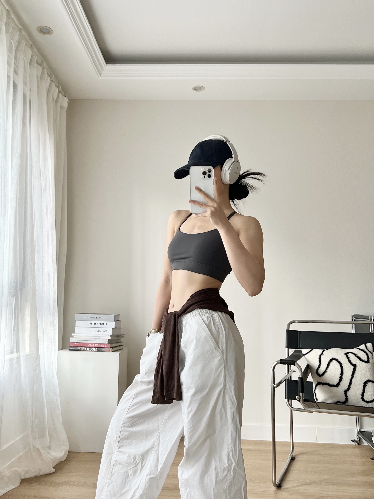 Lululemon Flow Y sports bra yoga dark gray