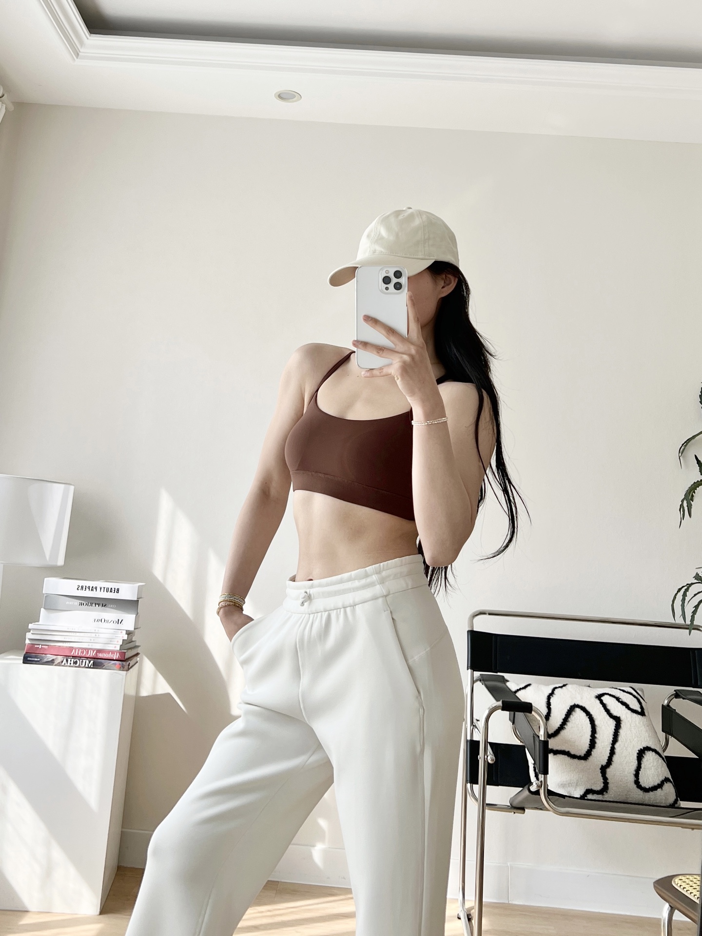Lululemon Flow Y Nulu sports bra yoga brown