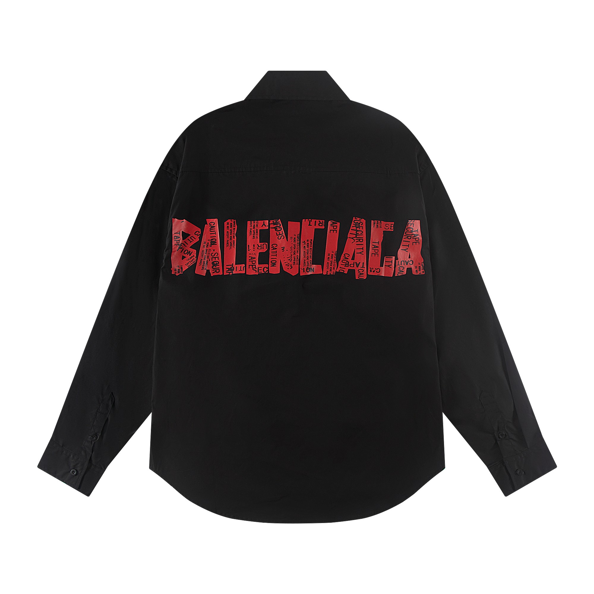 Balenciaga 後背アート美纹紙胶带印花長袖シャツ - 高品質素材・快適な着心地