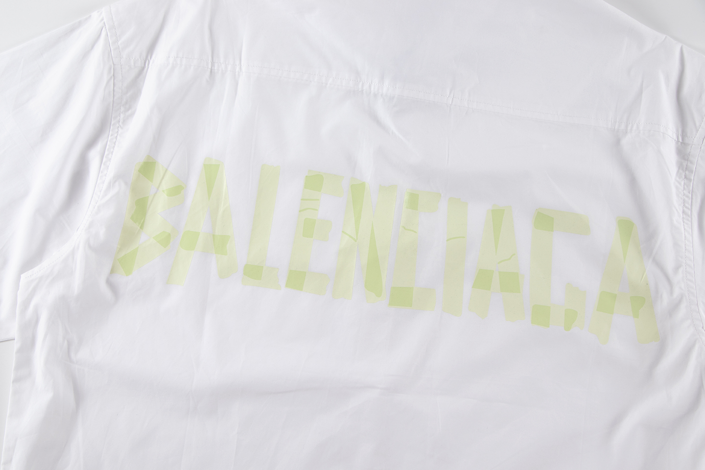 Balenciaga 黄胶带印花長袖シャツ 快適な着心地