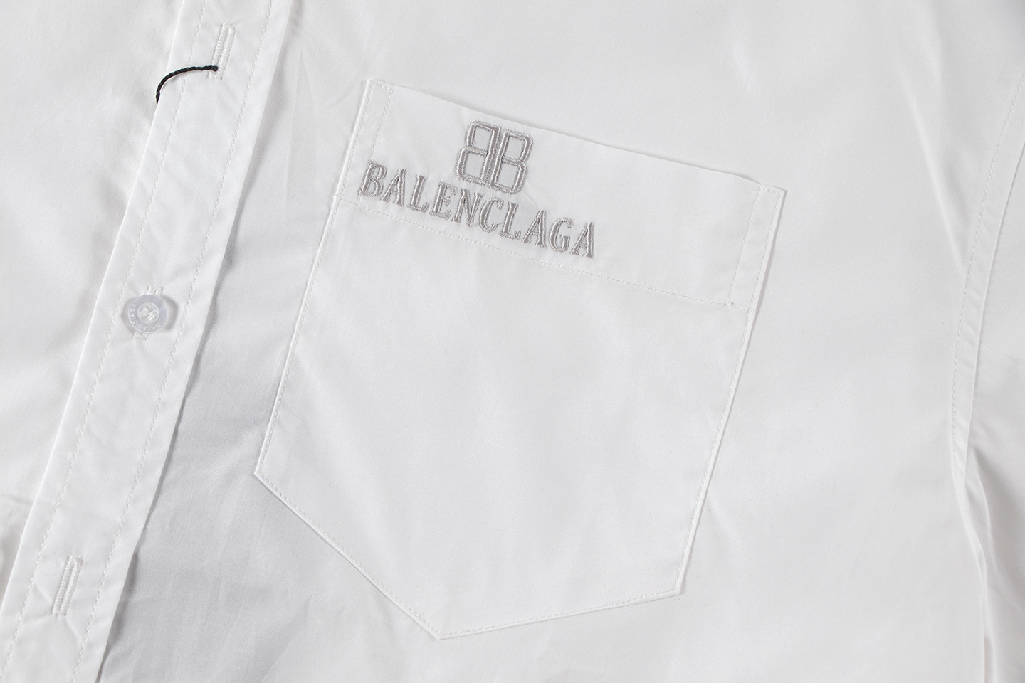 Balenciaga Logo刺繡長袖シャツ 高品質なカジュアルウェア