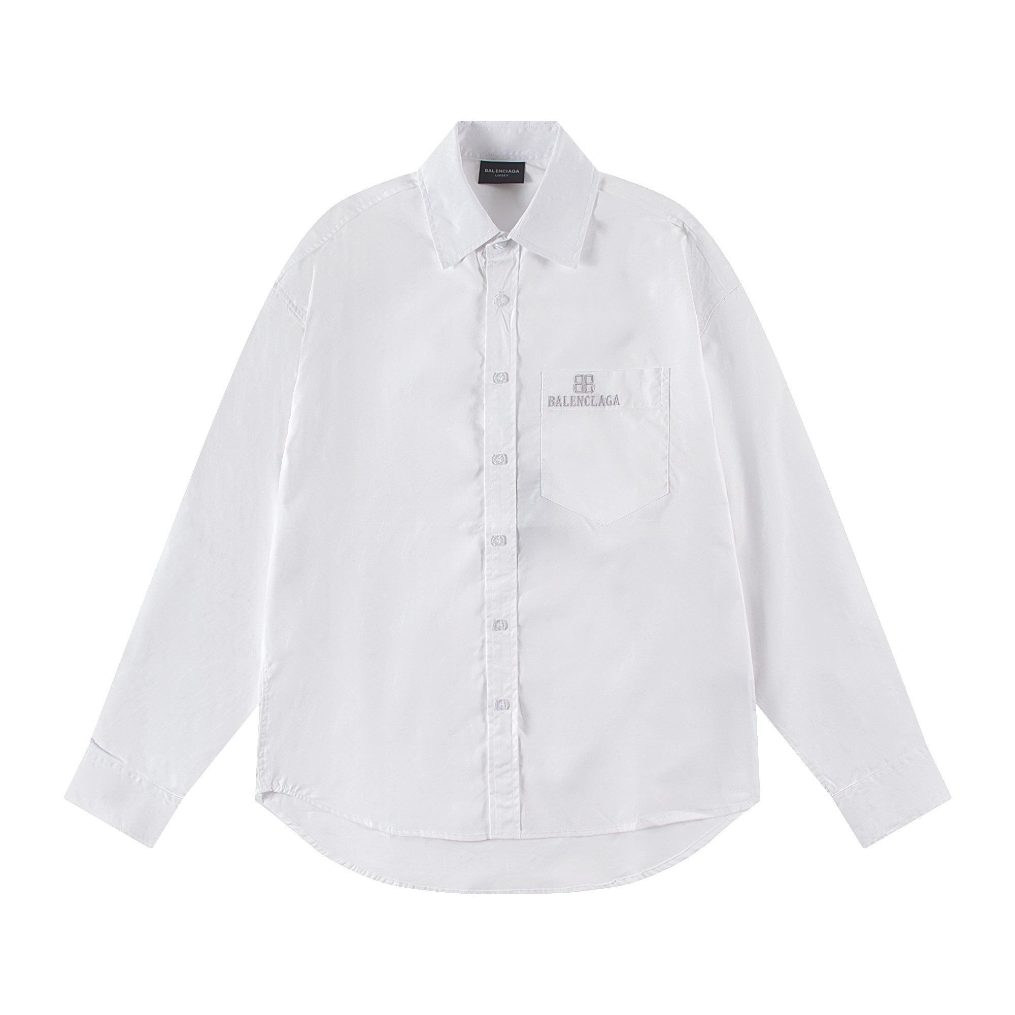 Balenciaga Logo刺繡長袖シャツ 高品質なカジュアルウェア