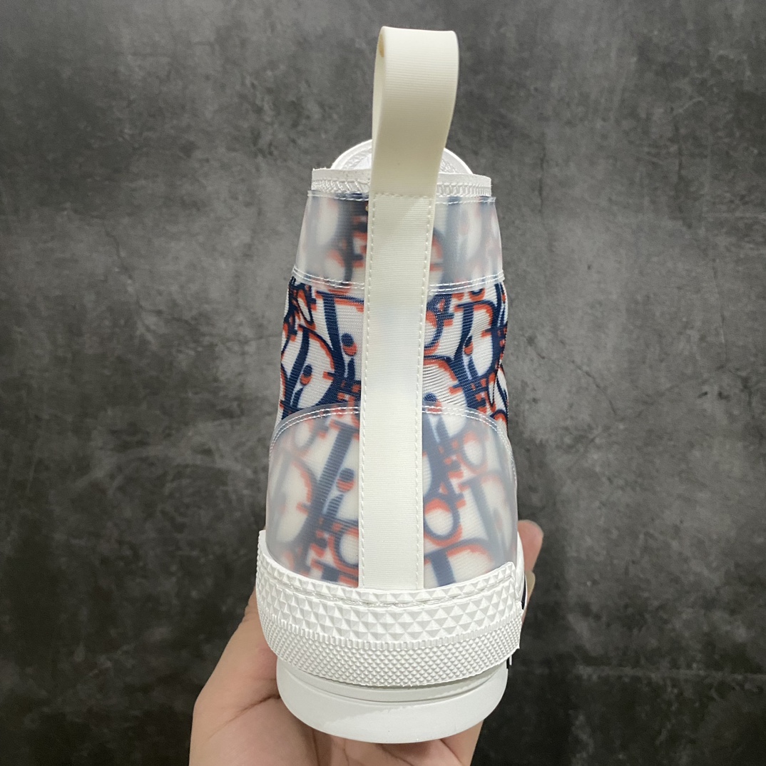 [Made in Dongguan] Dior B23 Oblique High Top Sneakers Dior ”CD Oblique” series blue and red high top