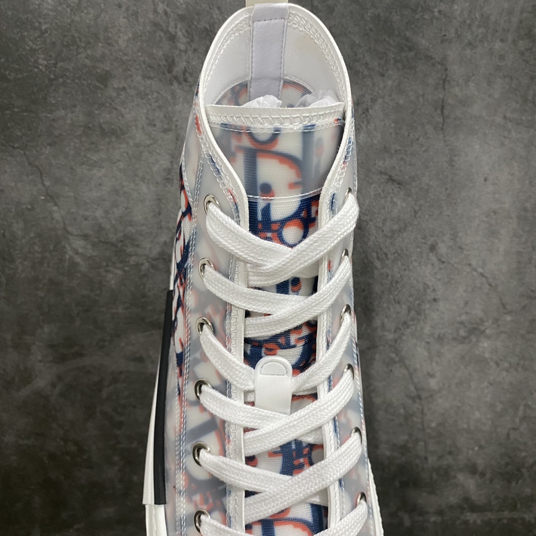 [Made in Dongguan] Dior B23 Oblique High Top Sneakers Dior ”CD Oblique” series blue and red high top