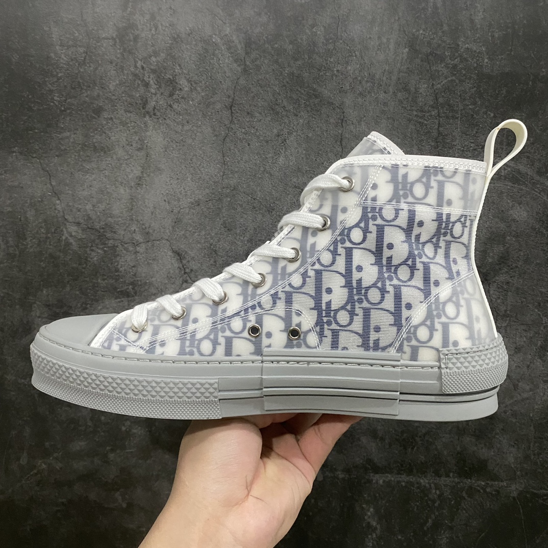 380 【莞产纯原】Dior B23 Oblique High Top Sneakers 迪奥“CD重影”系列 白蓝灰高帮