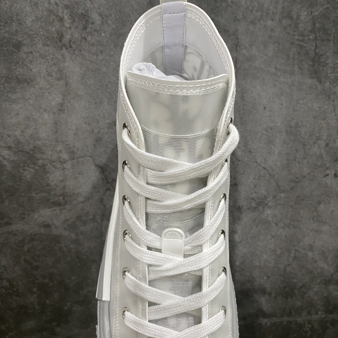 [Made in Dongguan] Dior B23 Oblique High Top Sneakers Dior ”CD Oblique” series gray and white high top