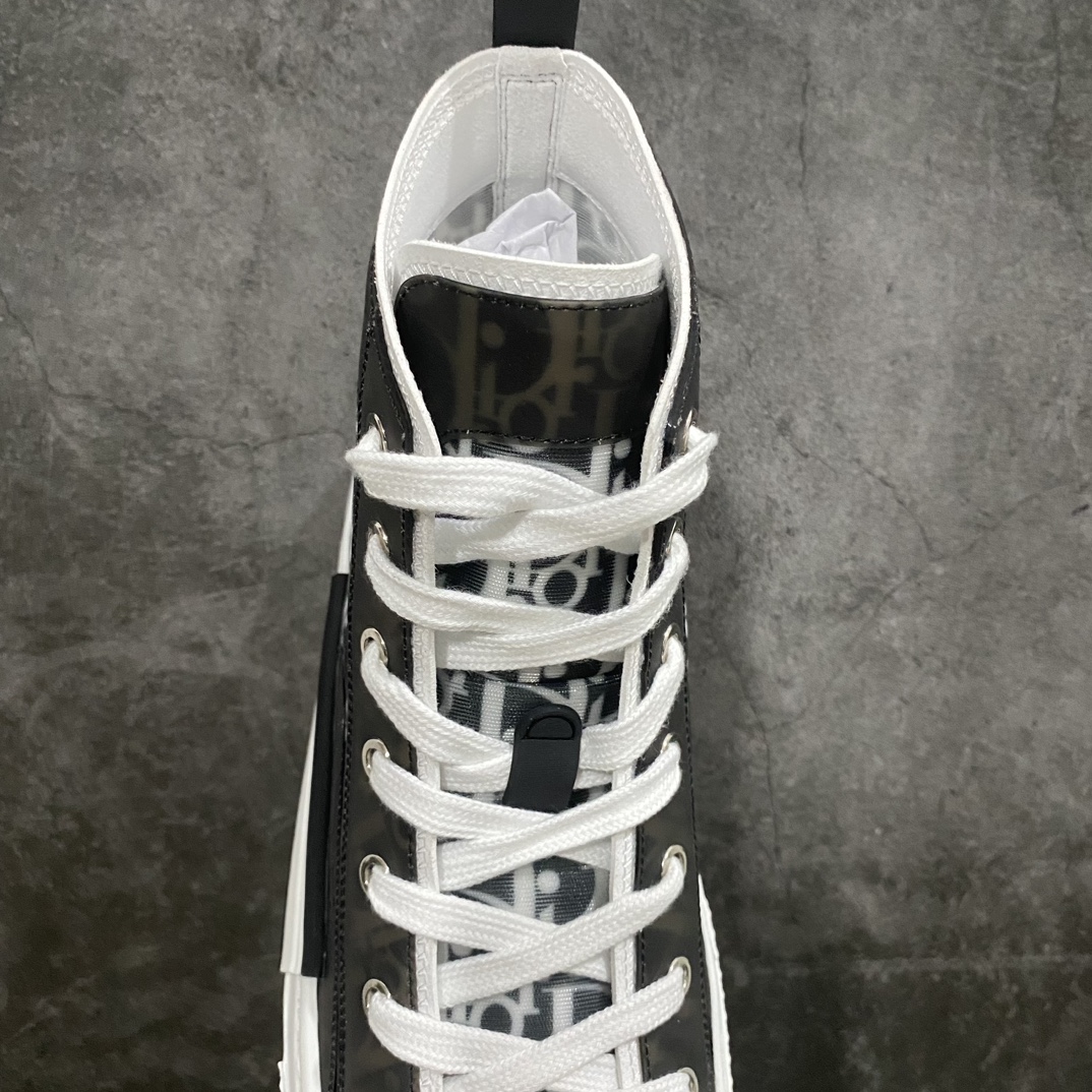 [Made in Dongguan] Dior B23 Oblique High Top Sneakers Dior ”CD Oblique” series black and white high top