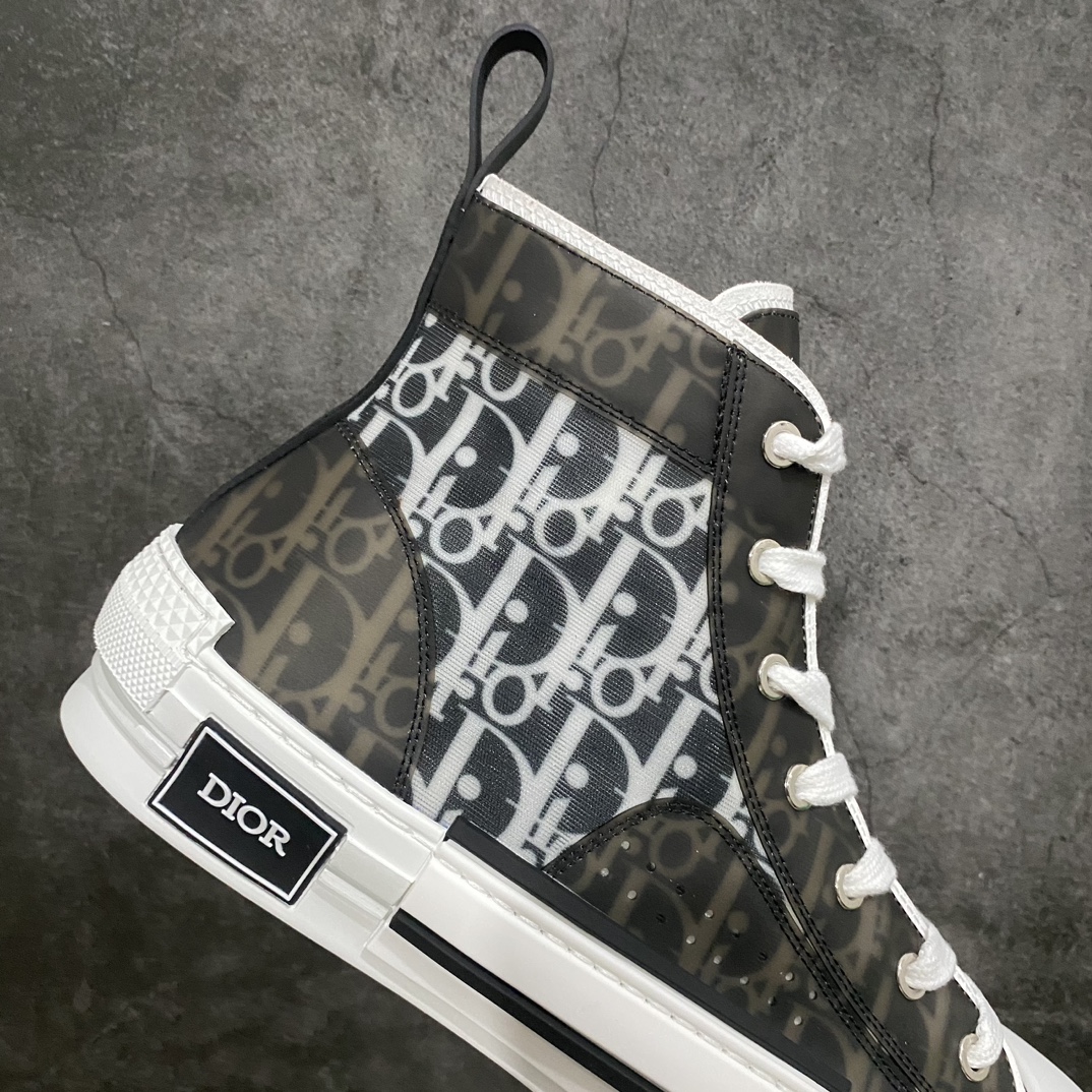 [Made in Dongguan] Dior B23 Oblique High Top Sneakers Dior ”CD Oblique” series black and white high top