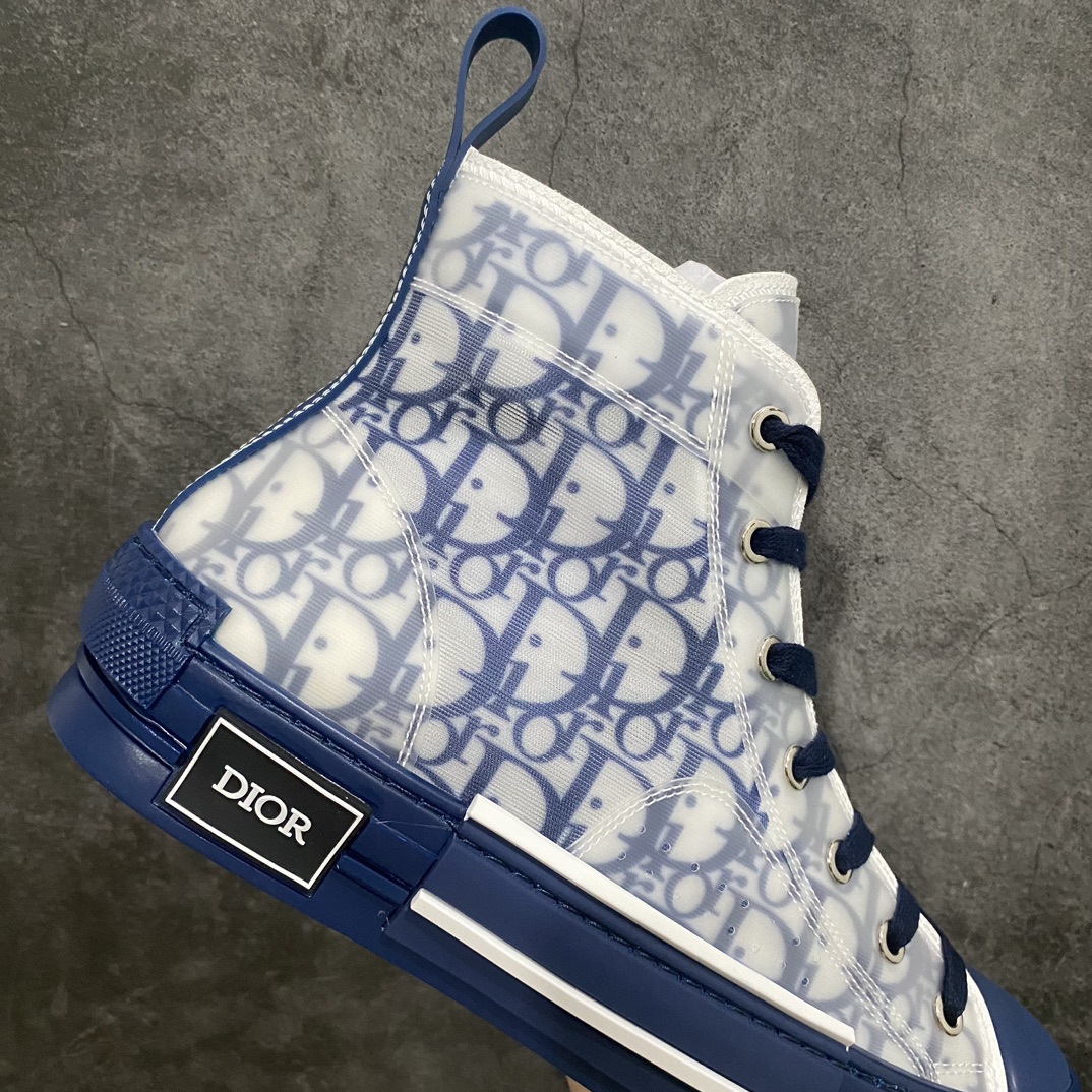 [Made in Dongguan] Dior B23 Oblique High Top Sneakers Dior ”CD Oblique” series blue high top