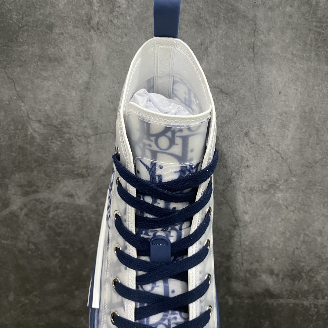 [Made in Dongguan] Dior B23 Oblique High Top Sneakers Dior ”CD Oblique” series blue high top