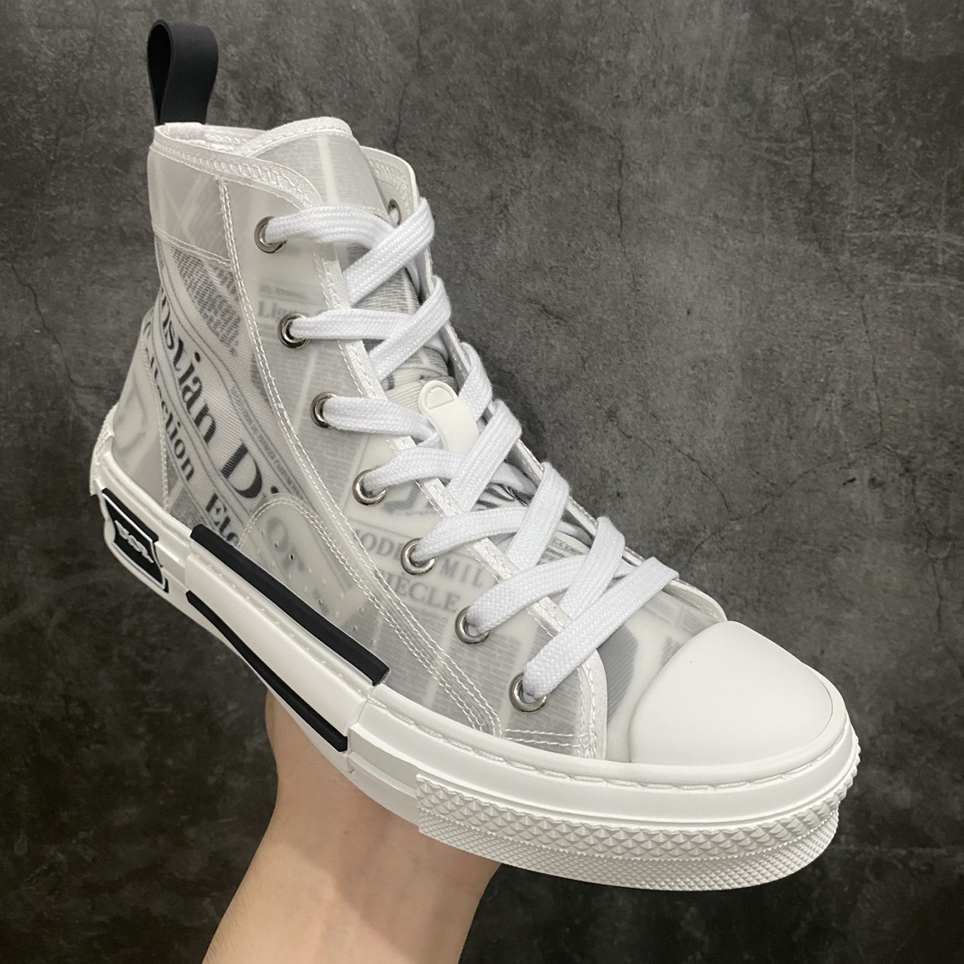 [Made in Dongguan] Dior B23 Oblique High Top Sneakers Dior ”CD Oblique” series newspaper high top