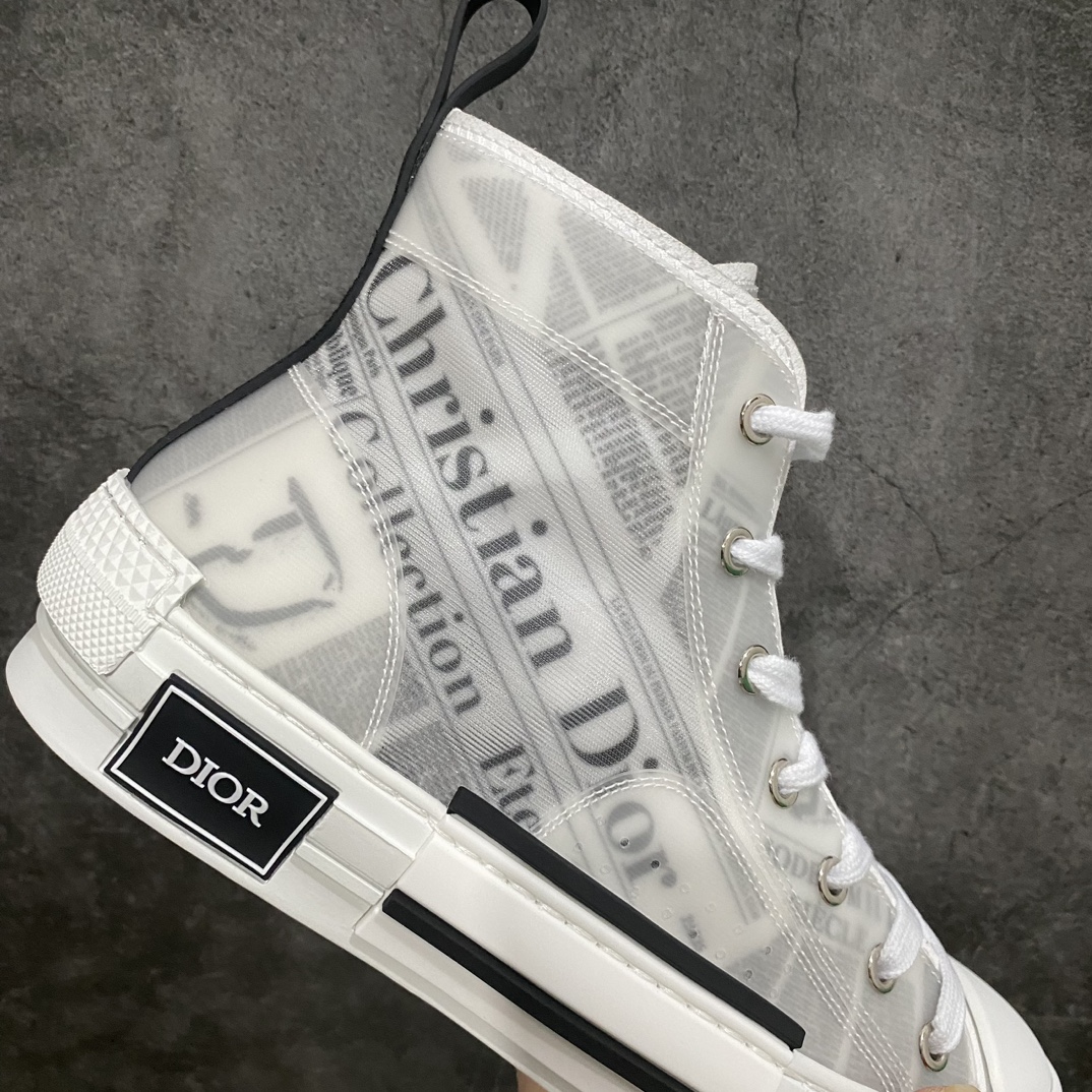 [Made in Dongguan] Dior B23 Oblique High Top Sneakers Dior ”CD Oblique” series newspaper high top