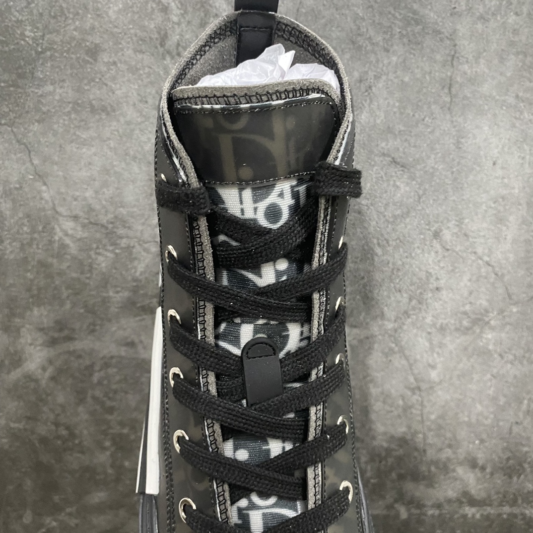 [Made in Dongguan] Dior B23 Oblique High Top Sneakers Dior ”CD Oblique” series black high top